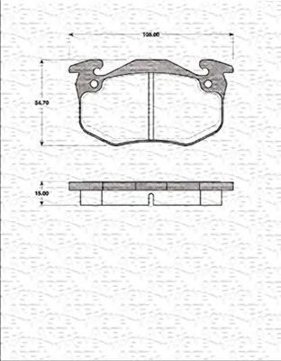 MAGNETI MARELLI 363702161183 -  Комплект тормозных колодок, дисковый тормоз